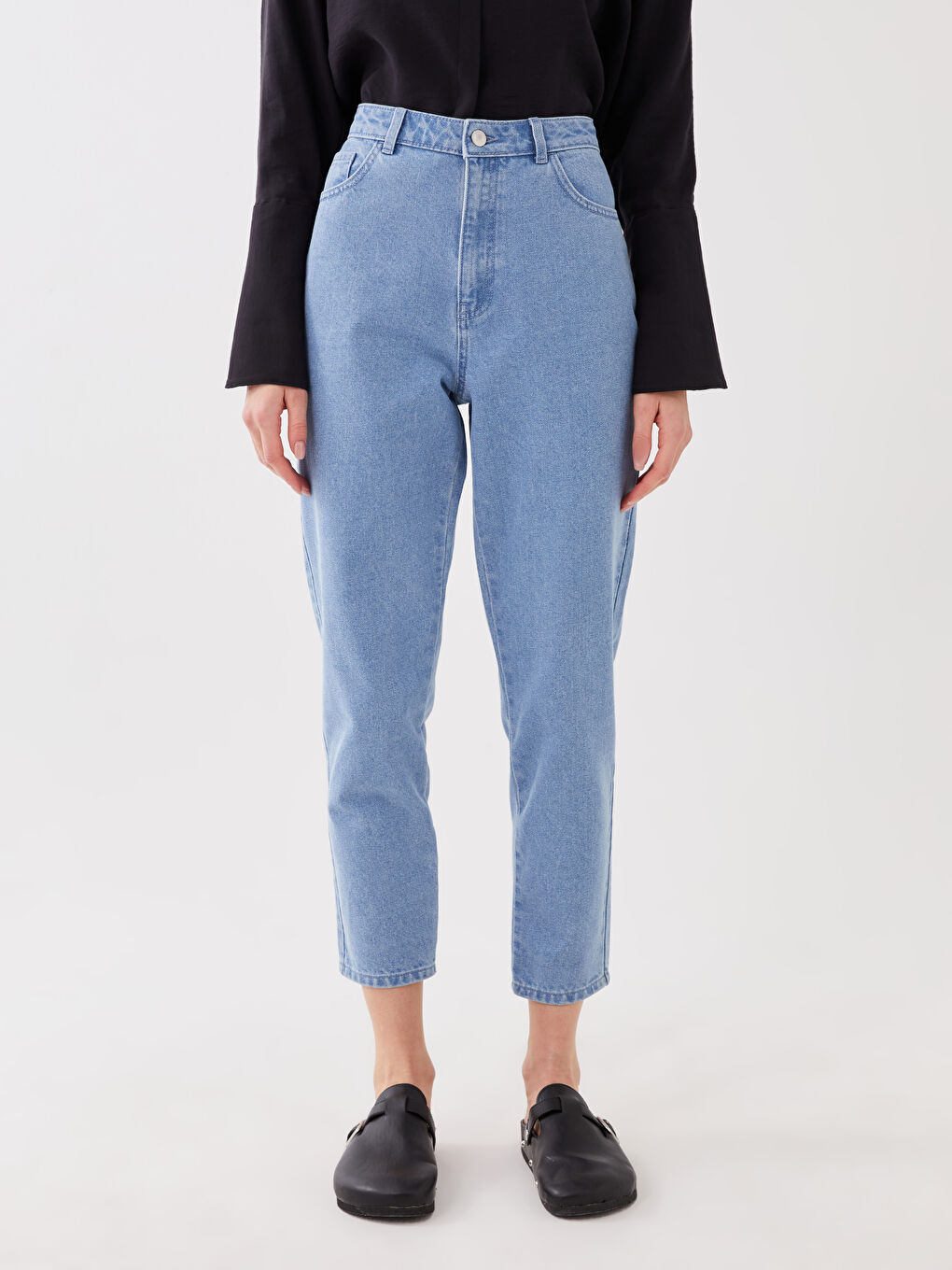Джинсы Mom Fit с высокой посадкой для женщин-3