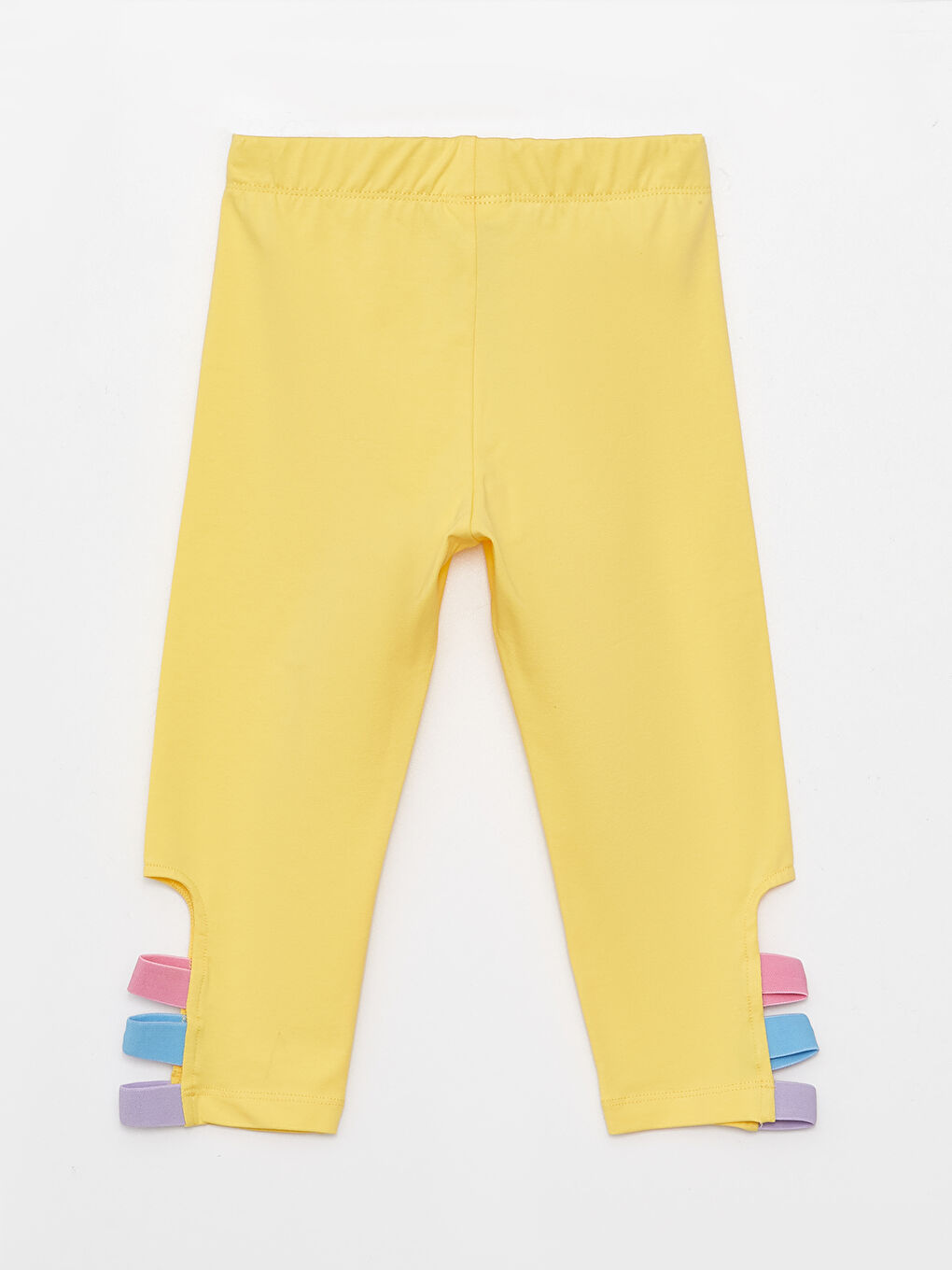 LCW Kids Elastic Waist Girl Long Tights with Color Block -S39074Z4-FTT