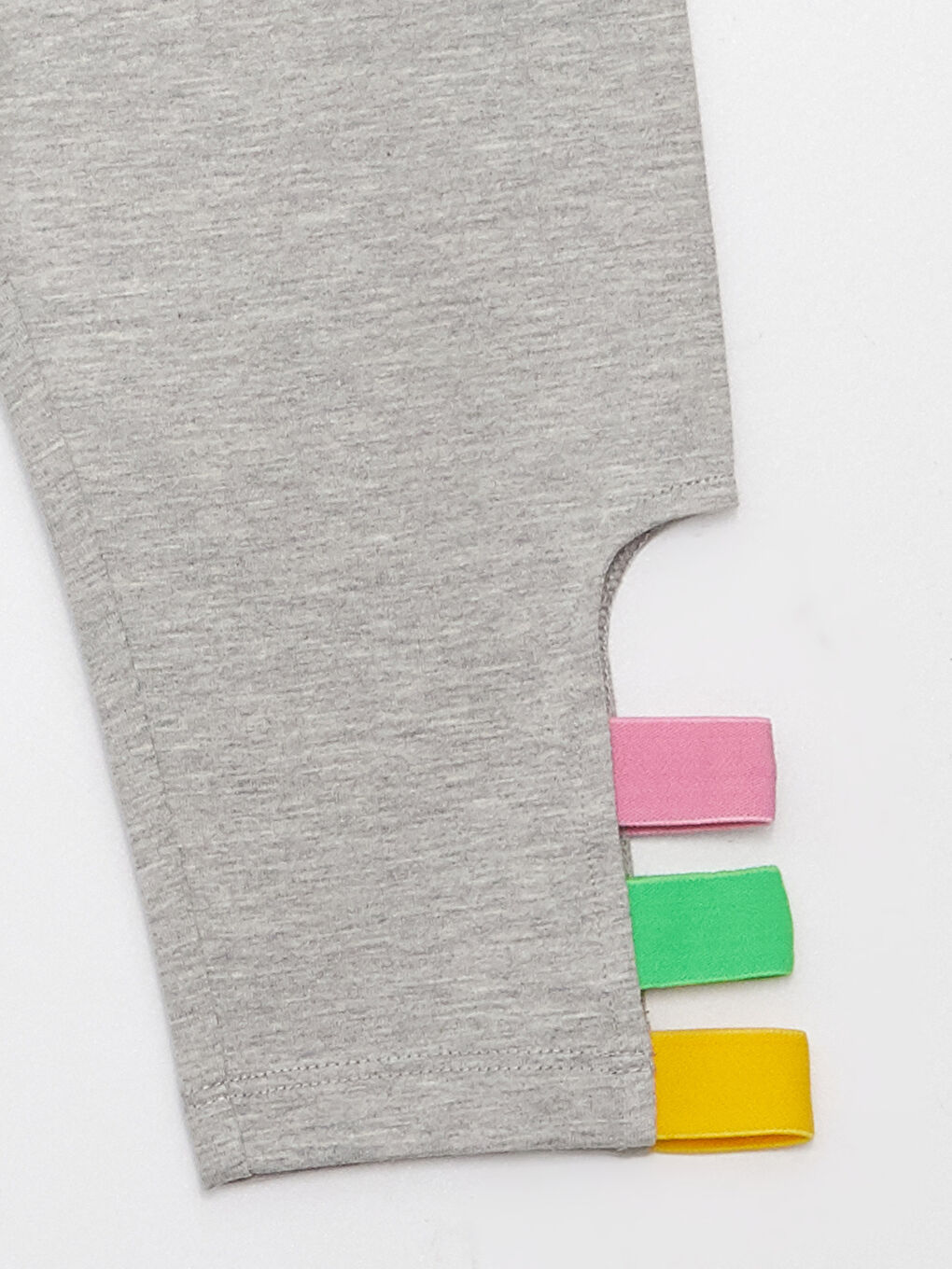 Elastic Waist Girl Long Tights with Color Block-2