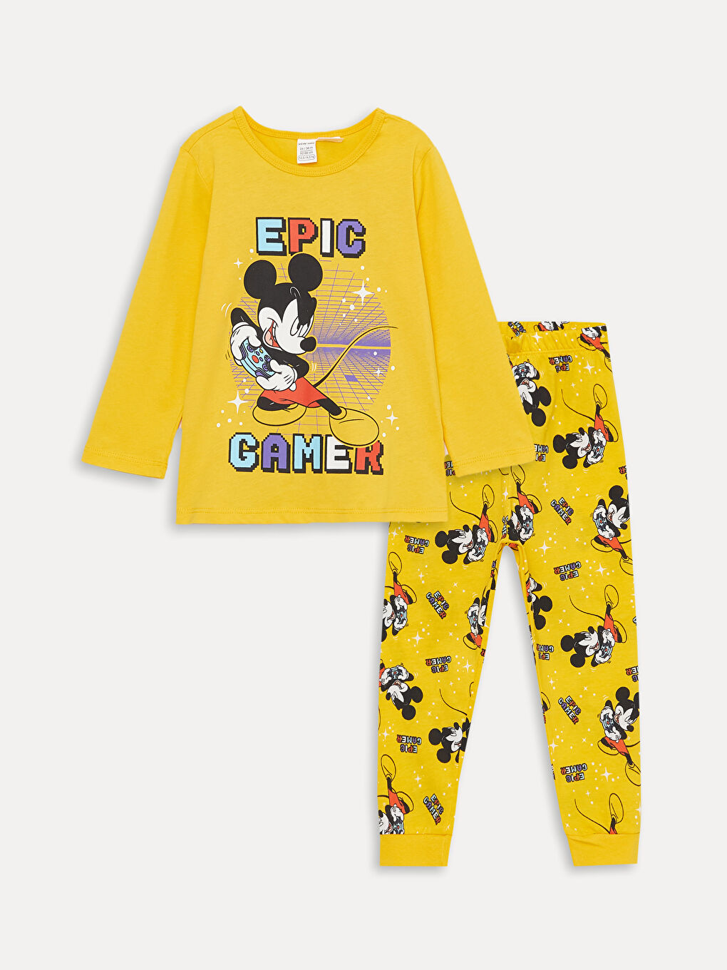 Crew Neck Long Sleeve Mickey Mouse Printed Baby Boy Pyjama Set -S39083Z1-G4L