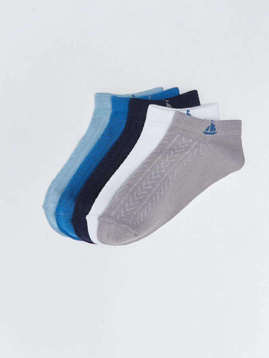 Karışık Desenli Erkek Çocuk Patik Çorap 5'li-1