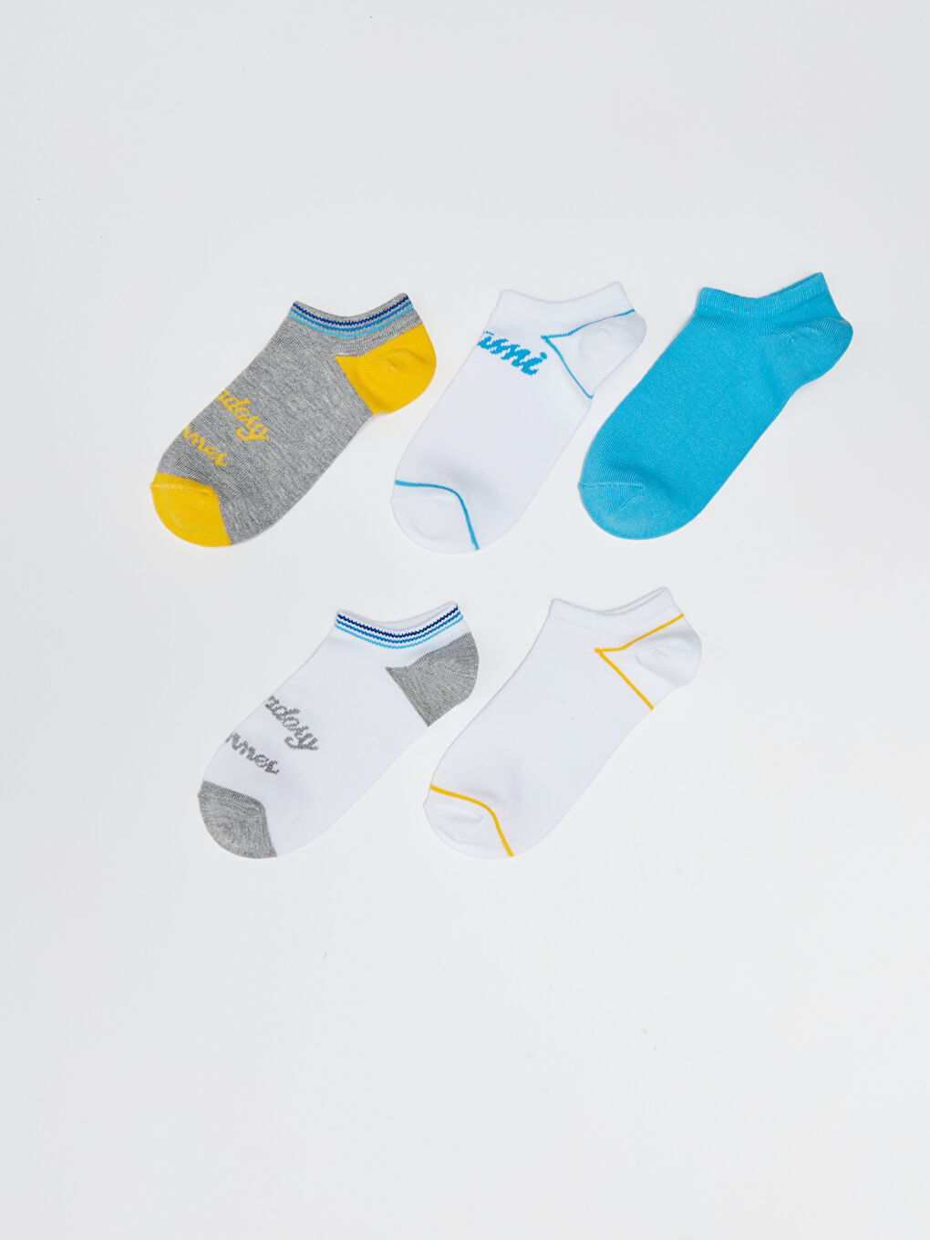 Patterned Boys Trainer Socks 5 Pack