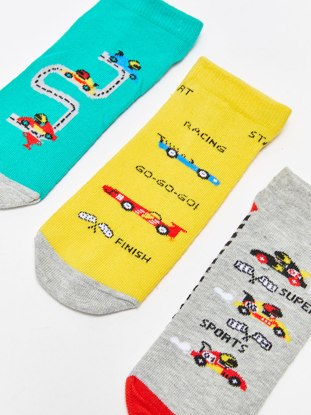 Șosete scurte sport băieți cu model Pachet de 5-3