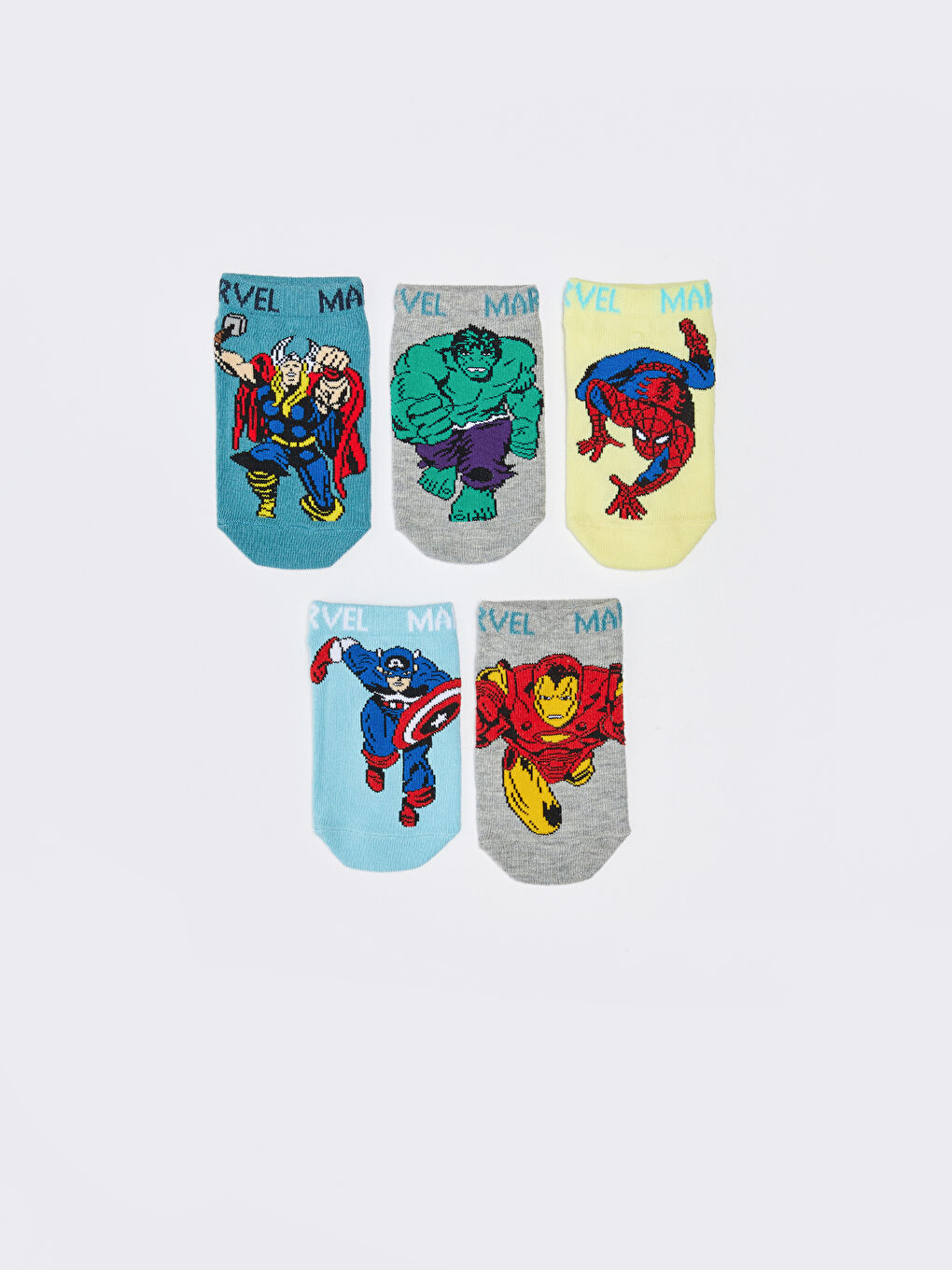 Spider-Man Gemusterte Jungen Sneaker-Socken 5er-Pack