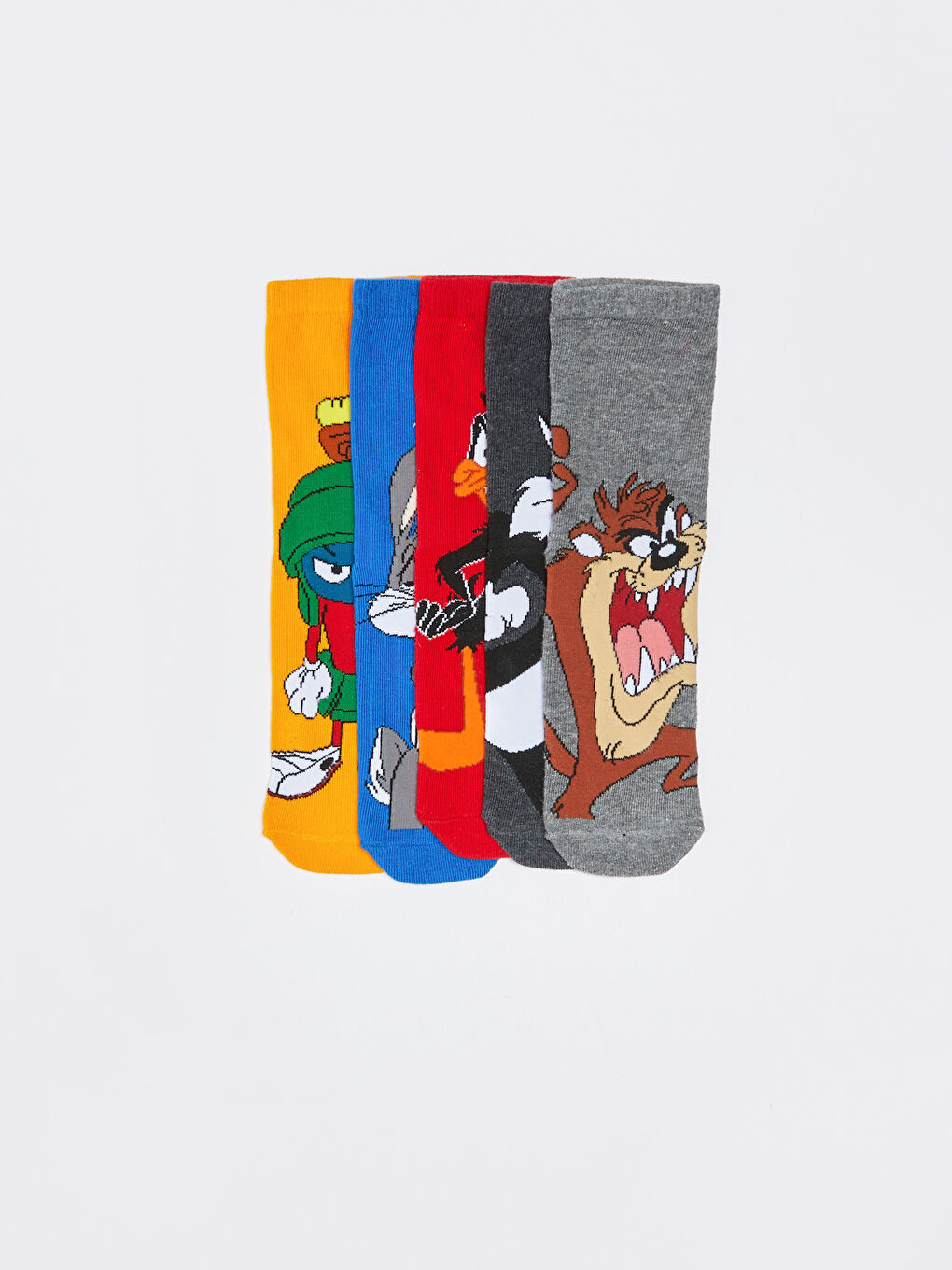 Chaussettes de cheville garçon Looney Tunes imprimées Lot de 5 pièces