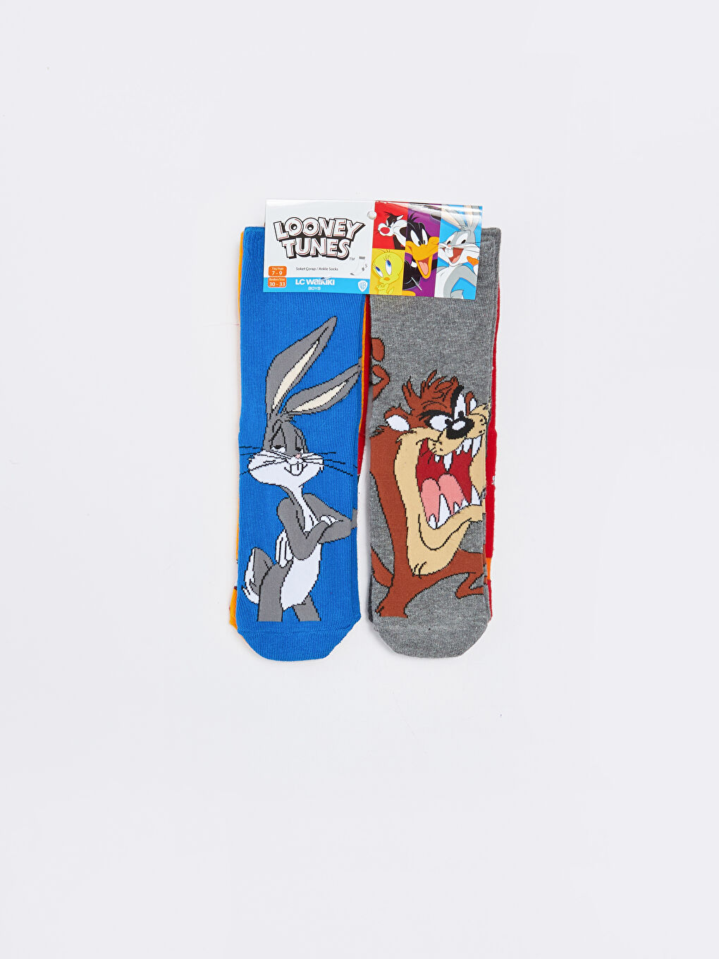 Chaussettes de cheville garçon Looney Tunes imprimées Lot de 5 pièces-1