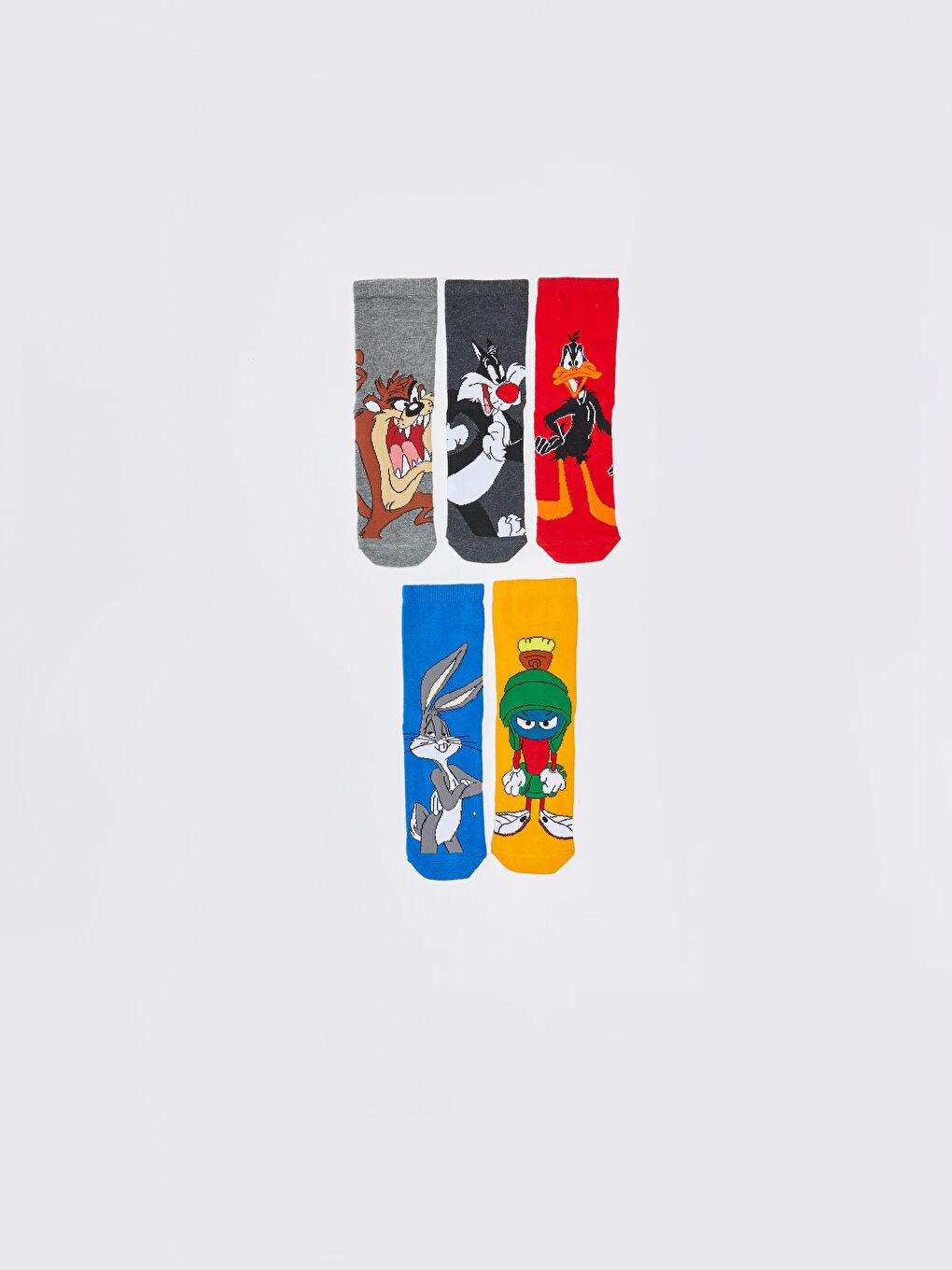 Chaussettes de cheville garçon Looney Tunes imprimées Lot de 5 pièces-2