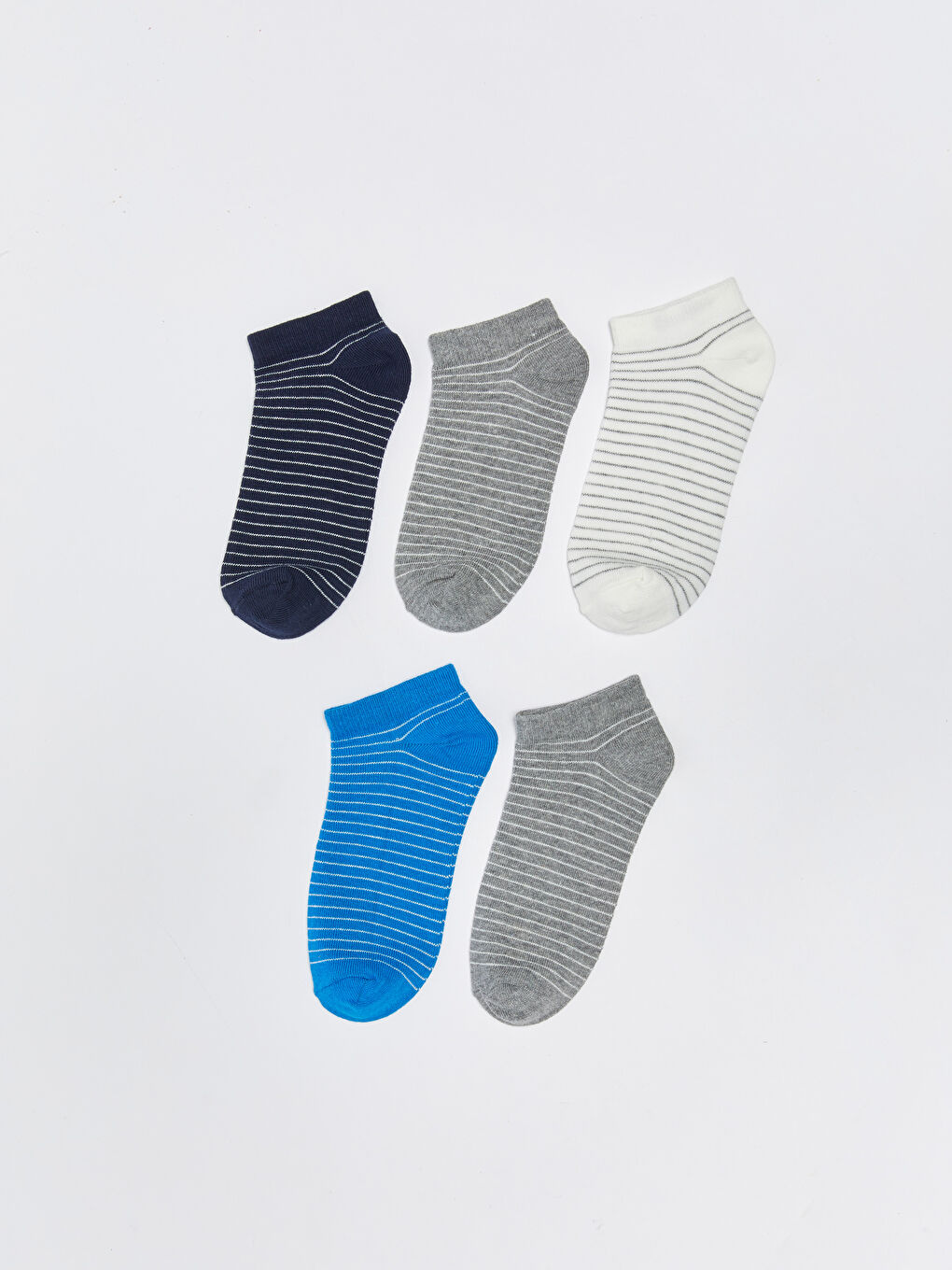 Полосатые короткие носки для мальчиков, комплект из 5 штук
