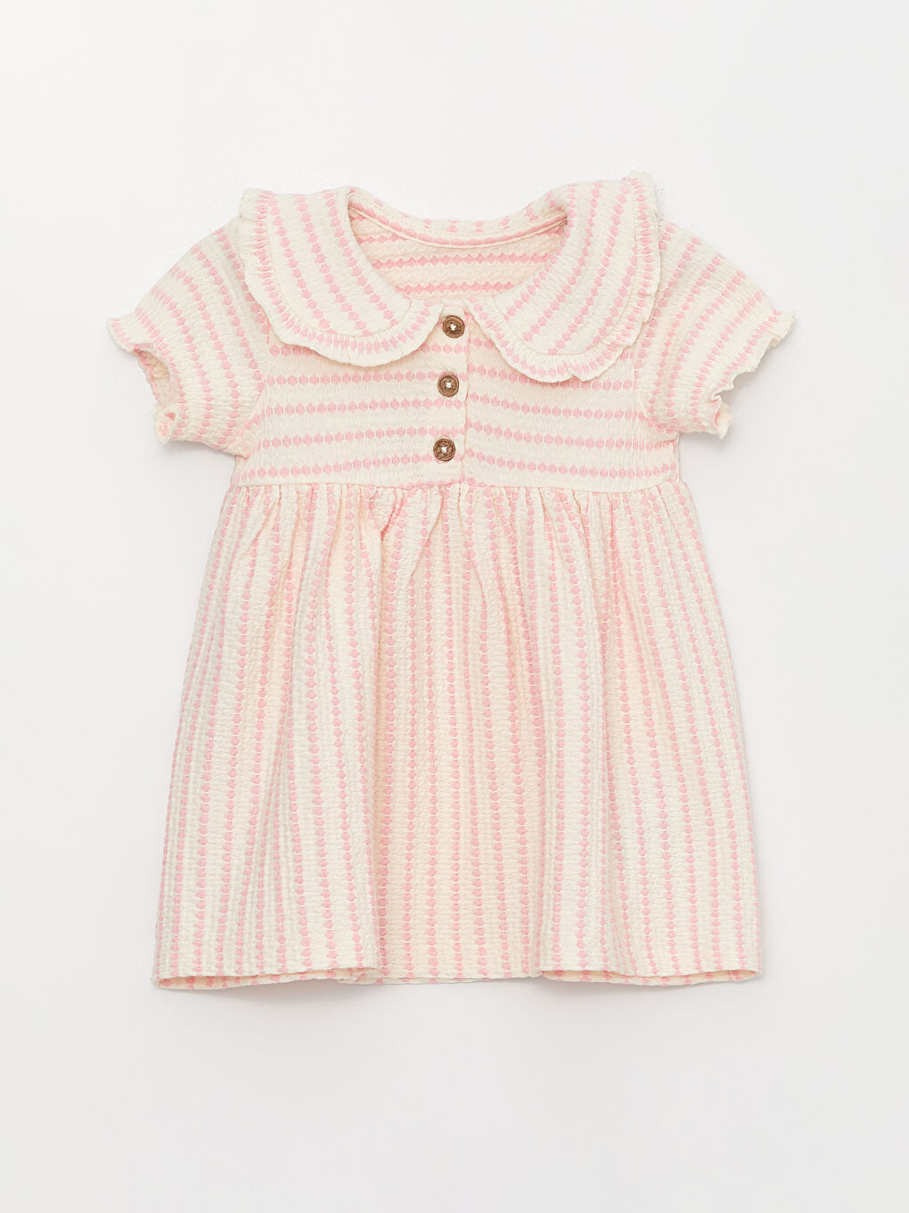 LCW baby Peter-Pan-Kragen Kurzarm Kleid für Baby Mädchen -S39149Z1-LT4
