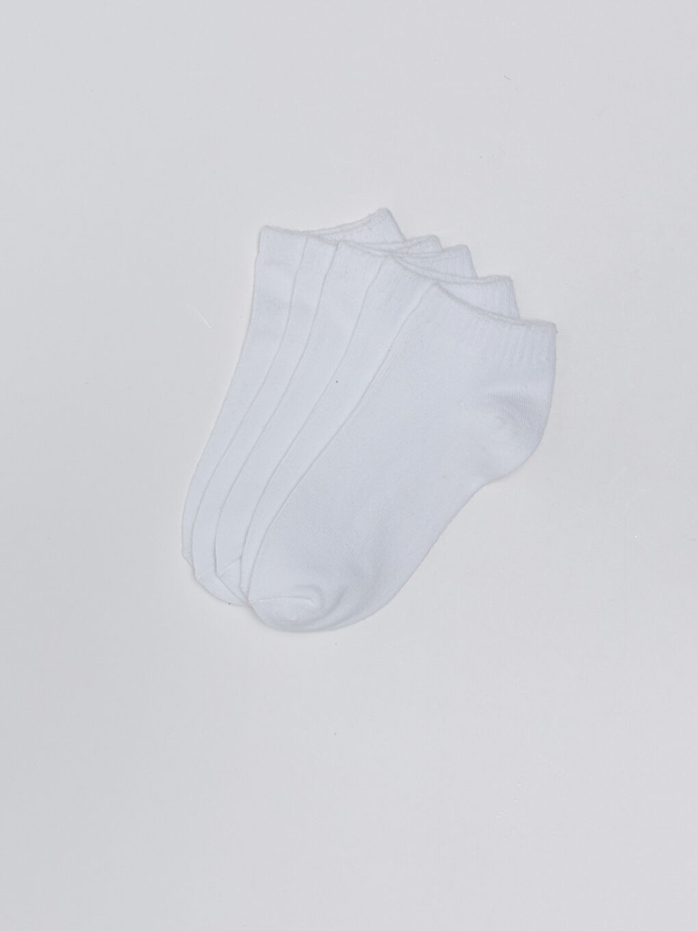 Beyaz Basic Erkek Çocuk Patik Çorap 5'li-1