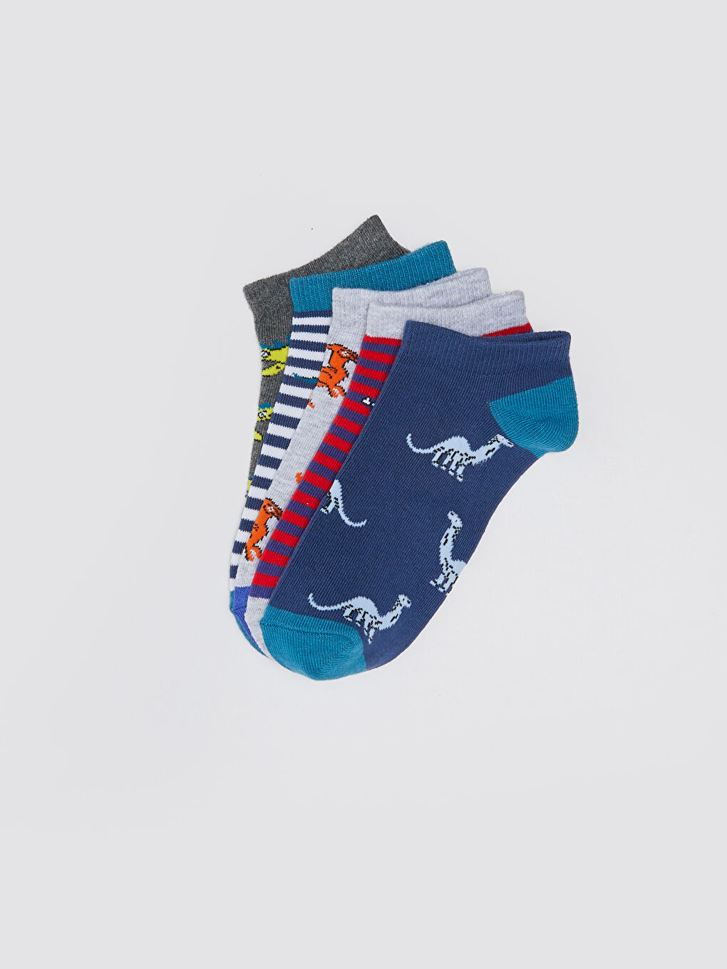 Узорчатые короткие носки для мальчиков, комплект из 5 штук-1