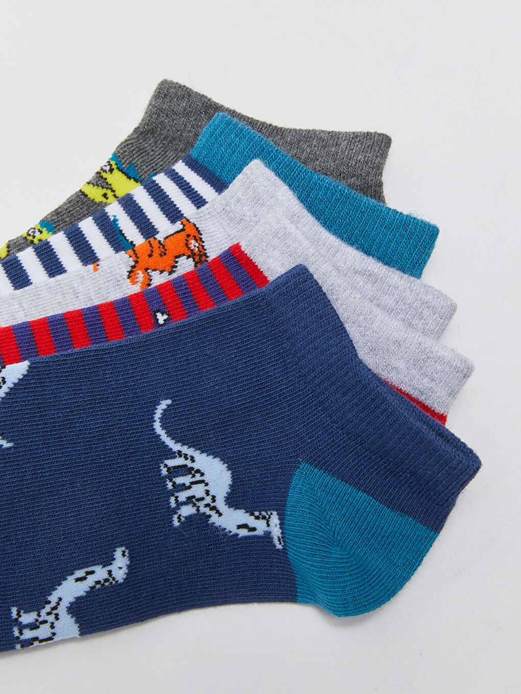 Узорчатые короткие носки для мальчиков, комплект из 5 штук-2