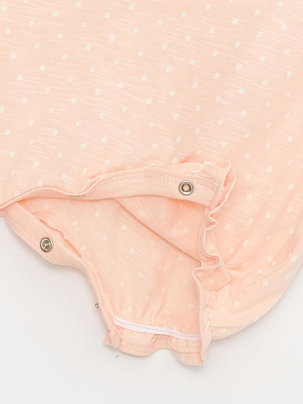 Pembe Bebe Yaka Kısa Kollu Kız Bebek Tulum-6