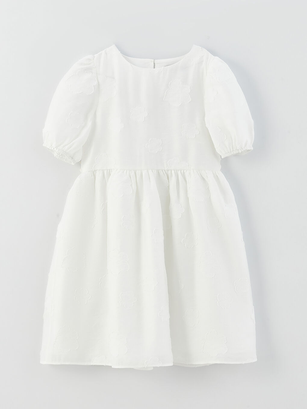 LCW Kids Crew Neck Short Sleeve Girls' Dress -S39177Z4-R9J