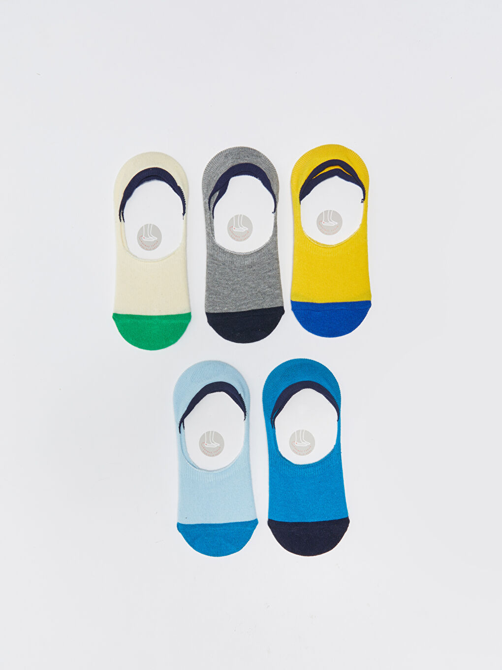 Color Block Boys' Trainer Socks 5 Pack