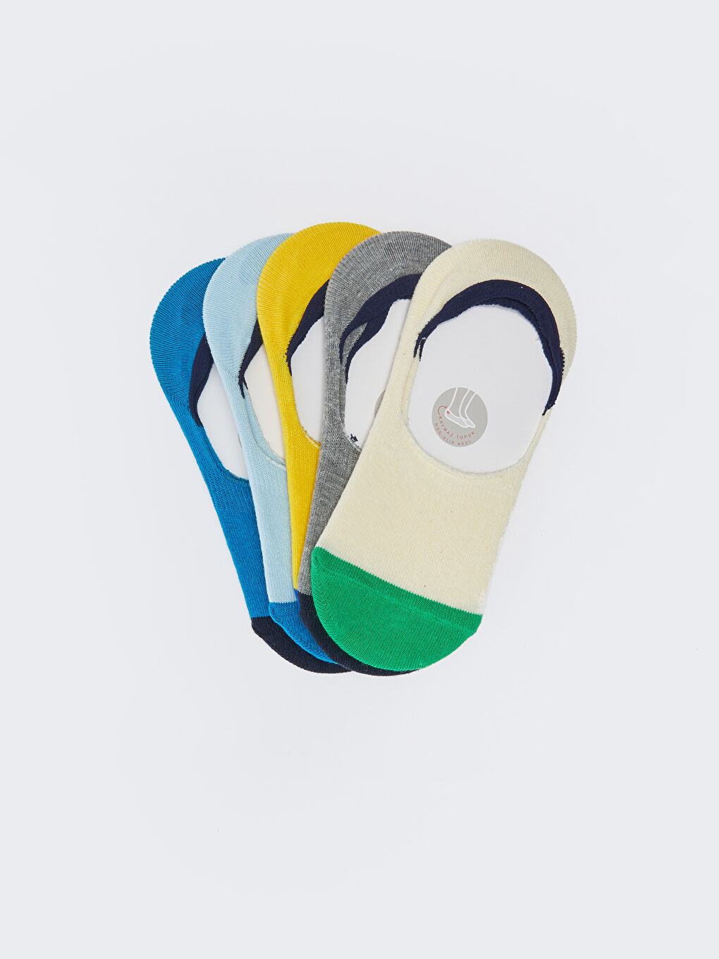 Color Block Boys' Trainer Socks 5 Pack-1