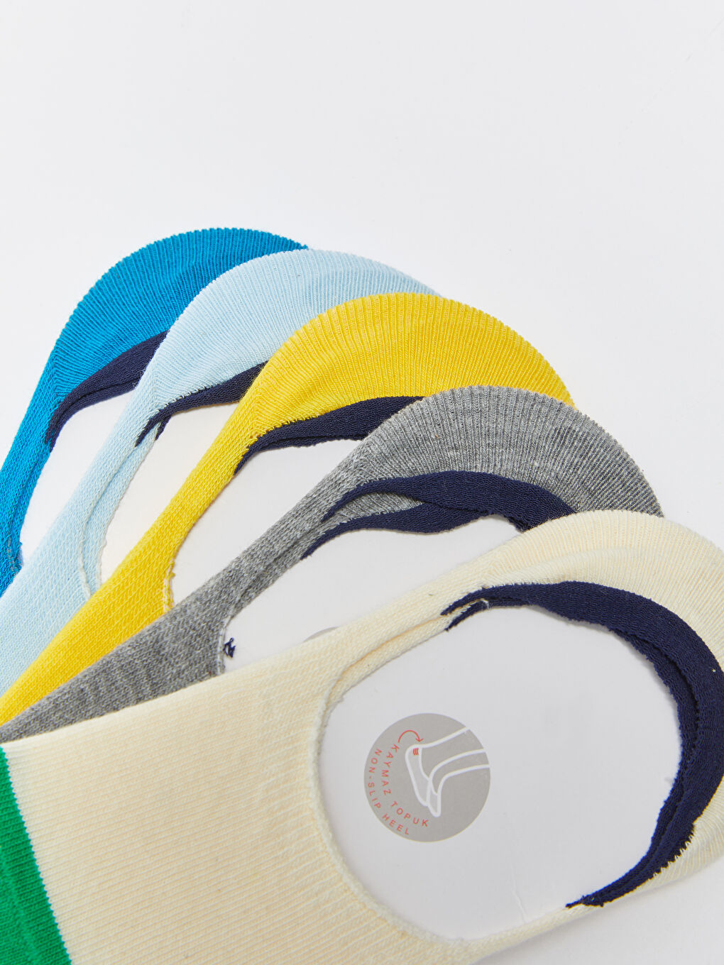 Color Block Boys' Trainer Socks 5 Pack-2