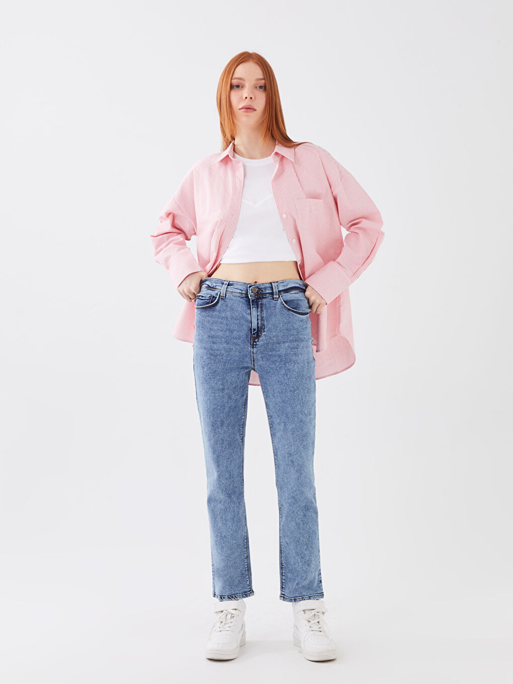 Mavi Slim Mom Kadın Rodeo Jean Pantolon-1