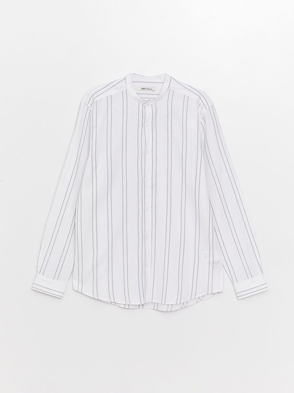 XSIDE Regular Fit Long Sleeve Striped Linen Blend Men's Shirt -S39192Z8-LRZ