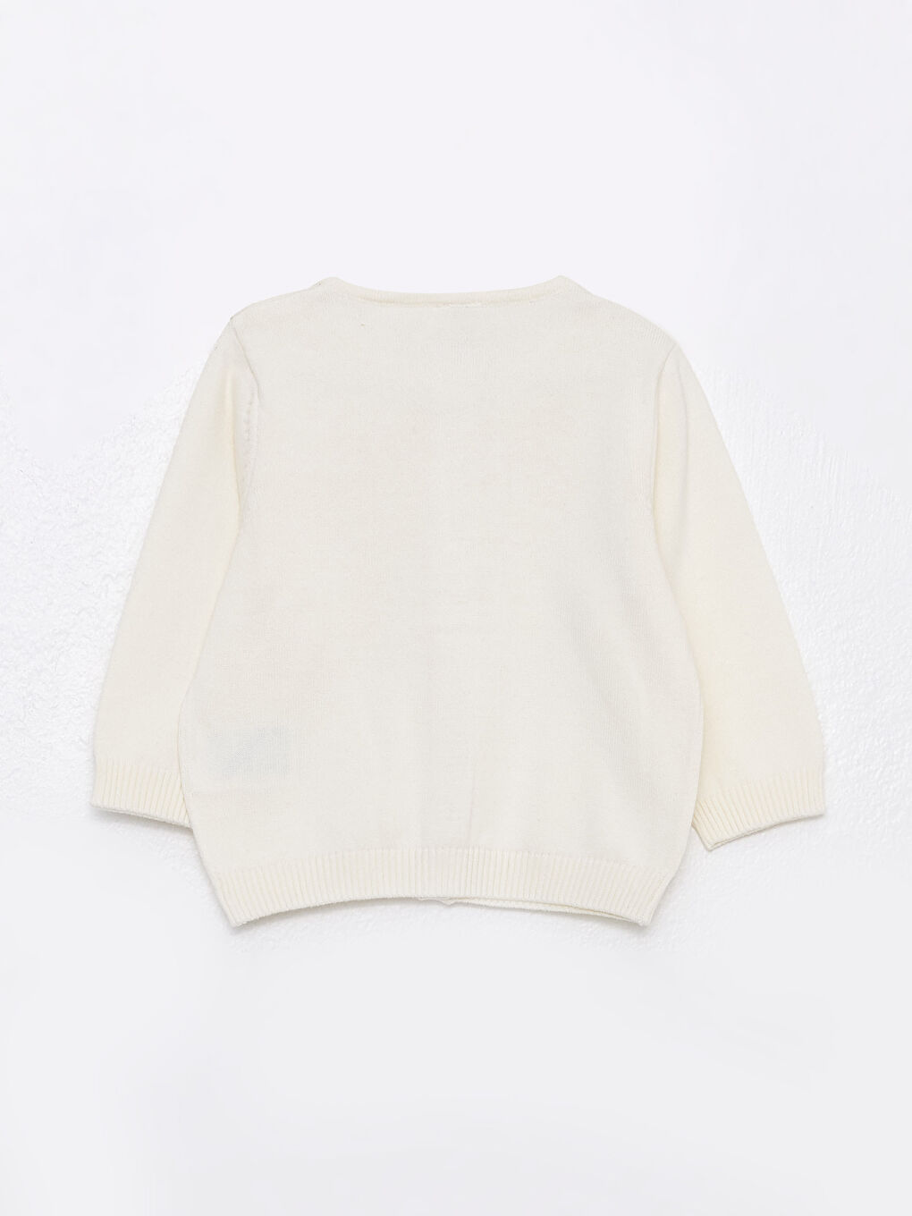 Bebe Collar Basic Long Sleeve Baby Girl Knitwear Cardigan-4