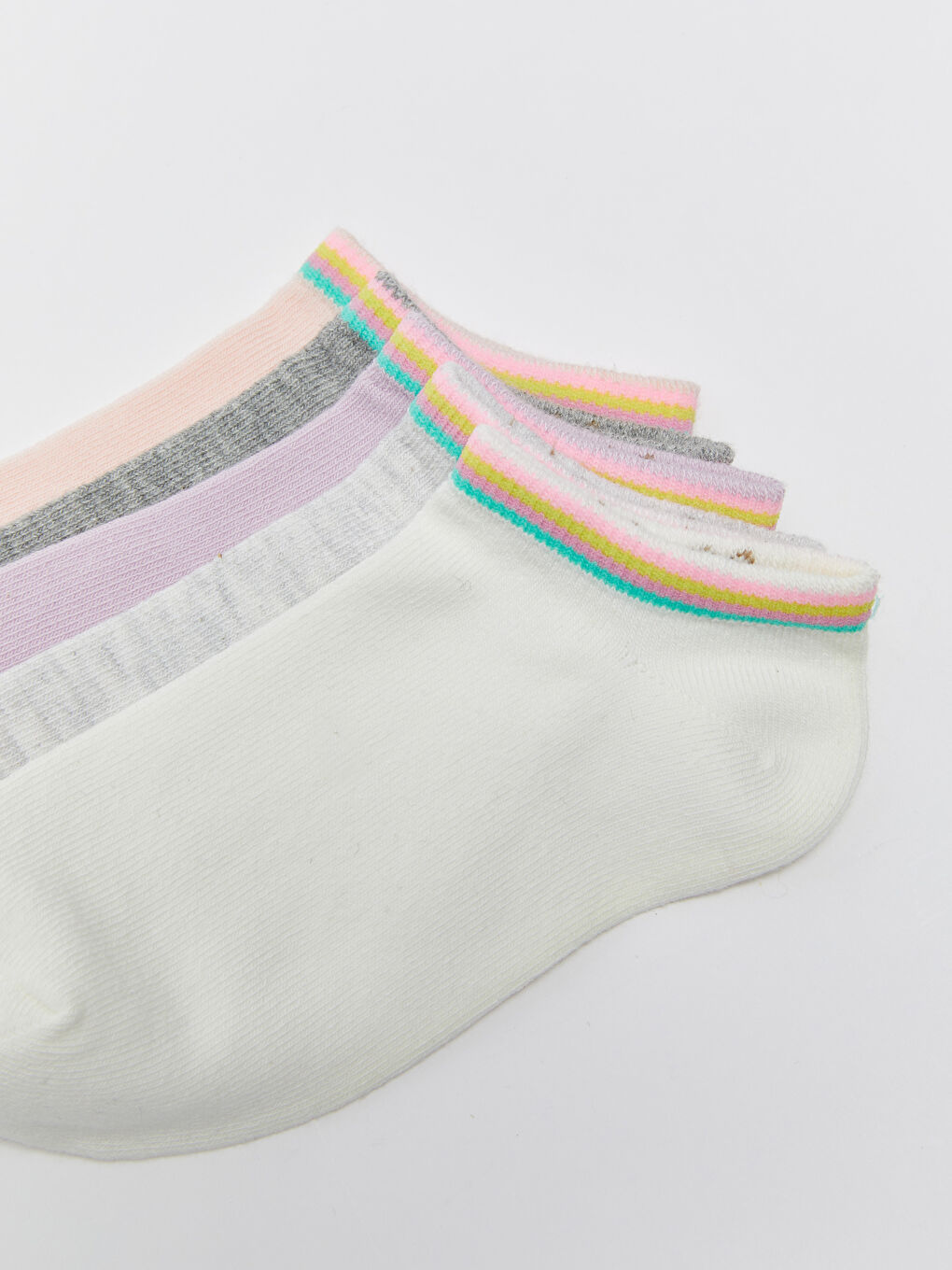Basic Girls' Trainer Socks 5 Pack-2