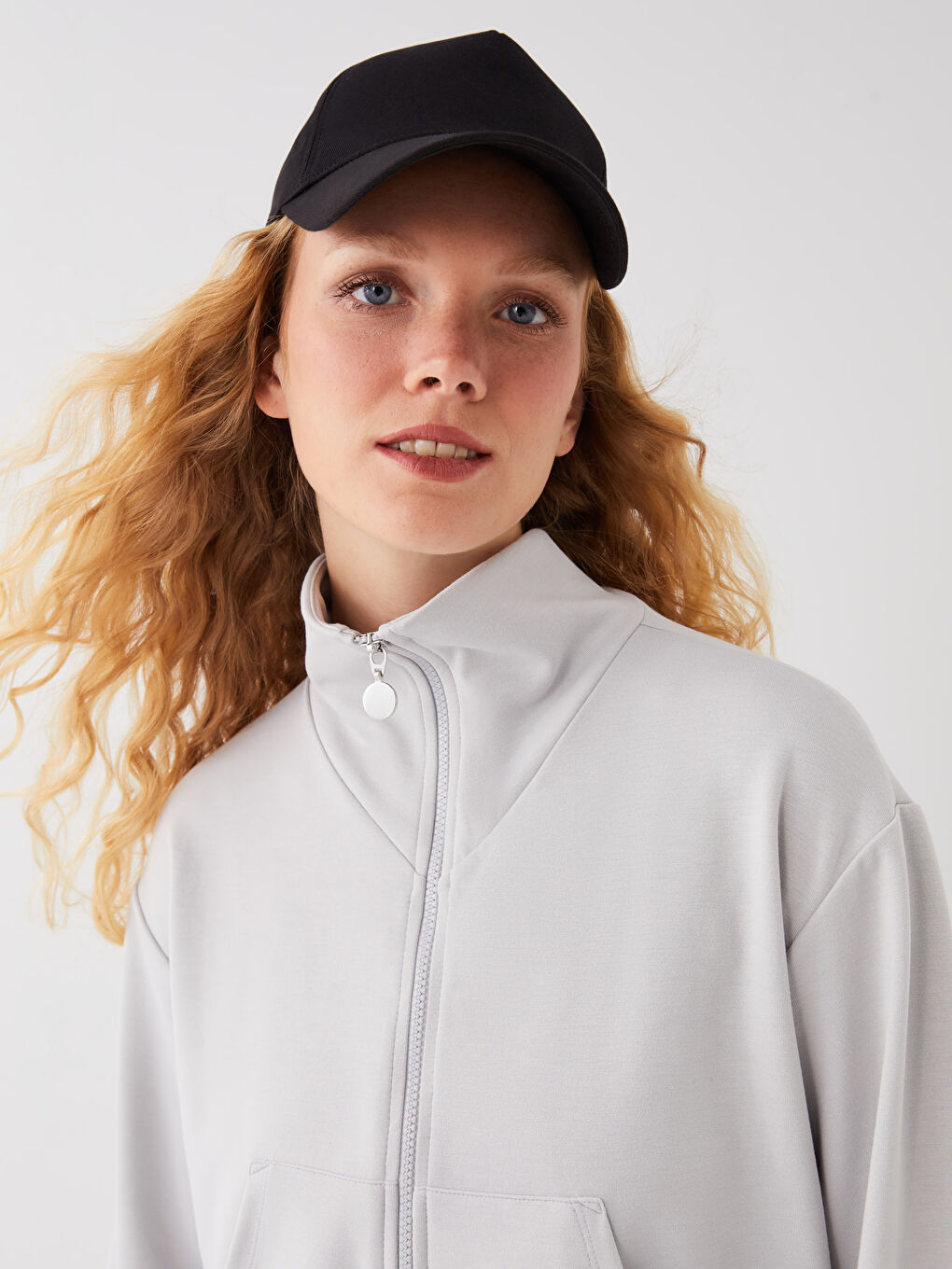 Cardigan de Sport pour Femmes à Col Cheminée-3