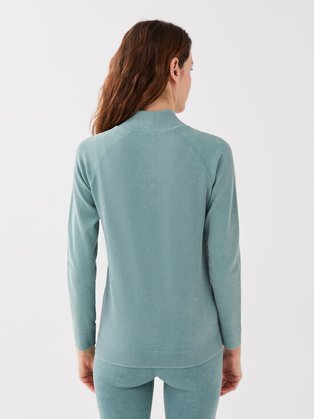 Turtle Neck Women's Sports Cardigan-4