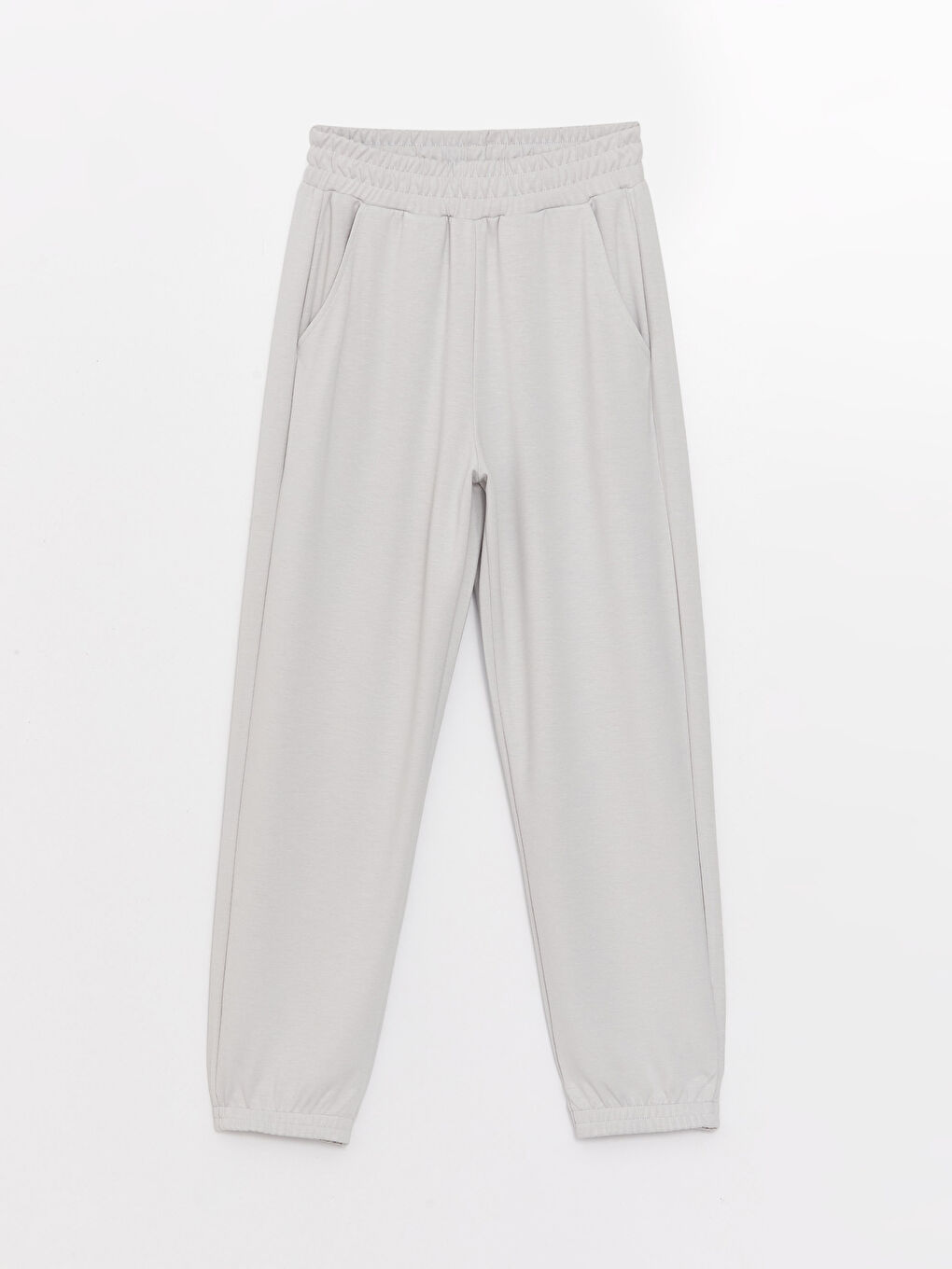 Pantaloni de trening jogger simpli cu talie elastică pentru femei-5