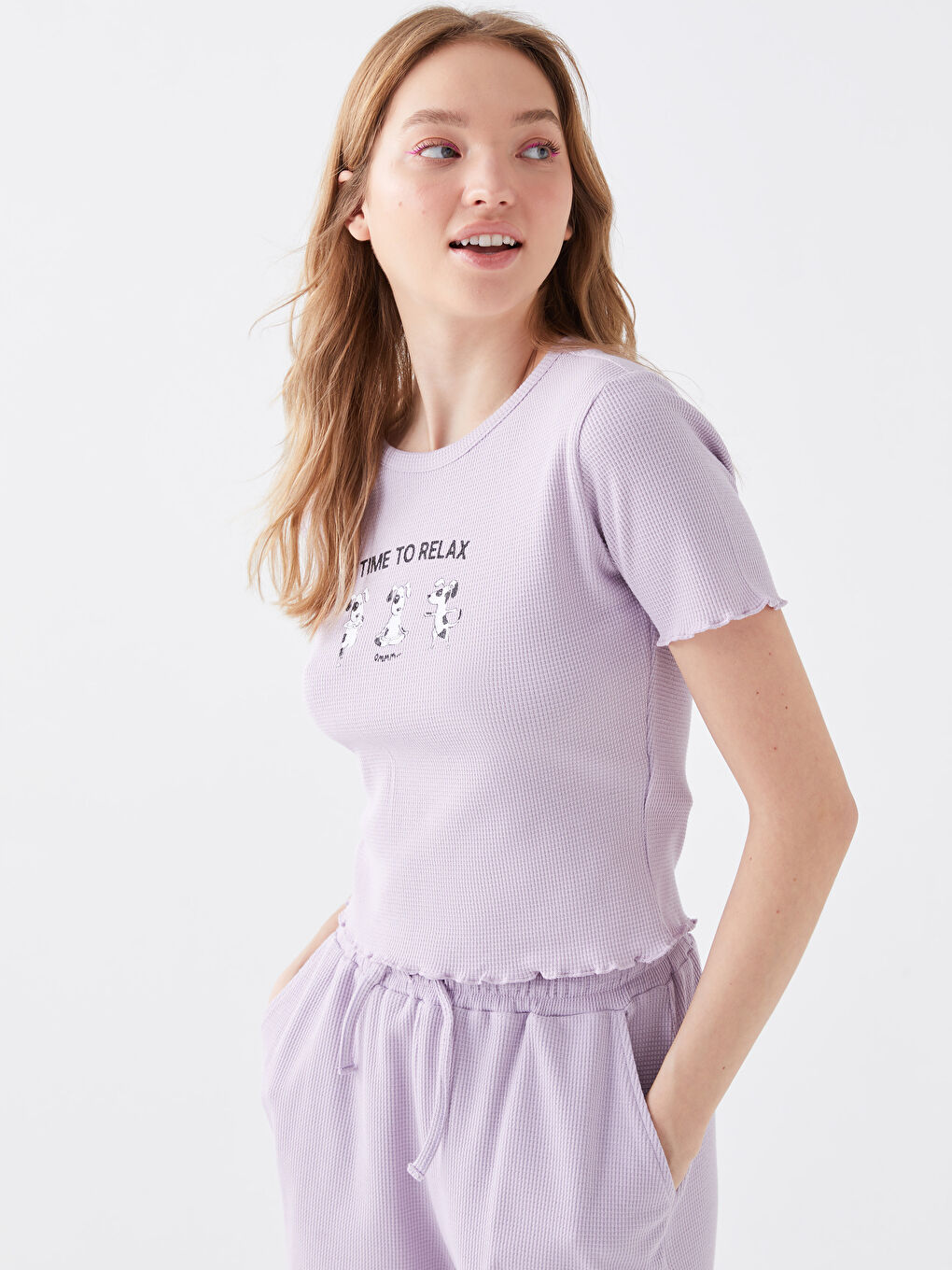 Žena LILA Majica kratkih rukava-1