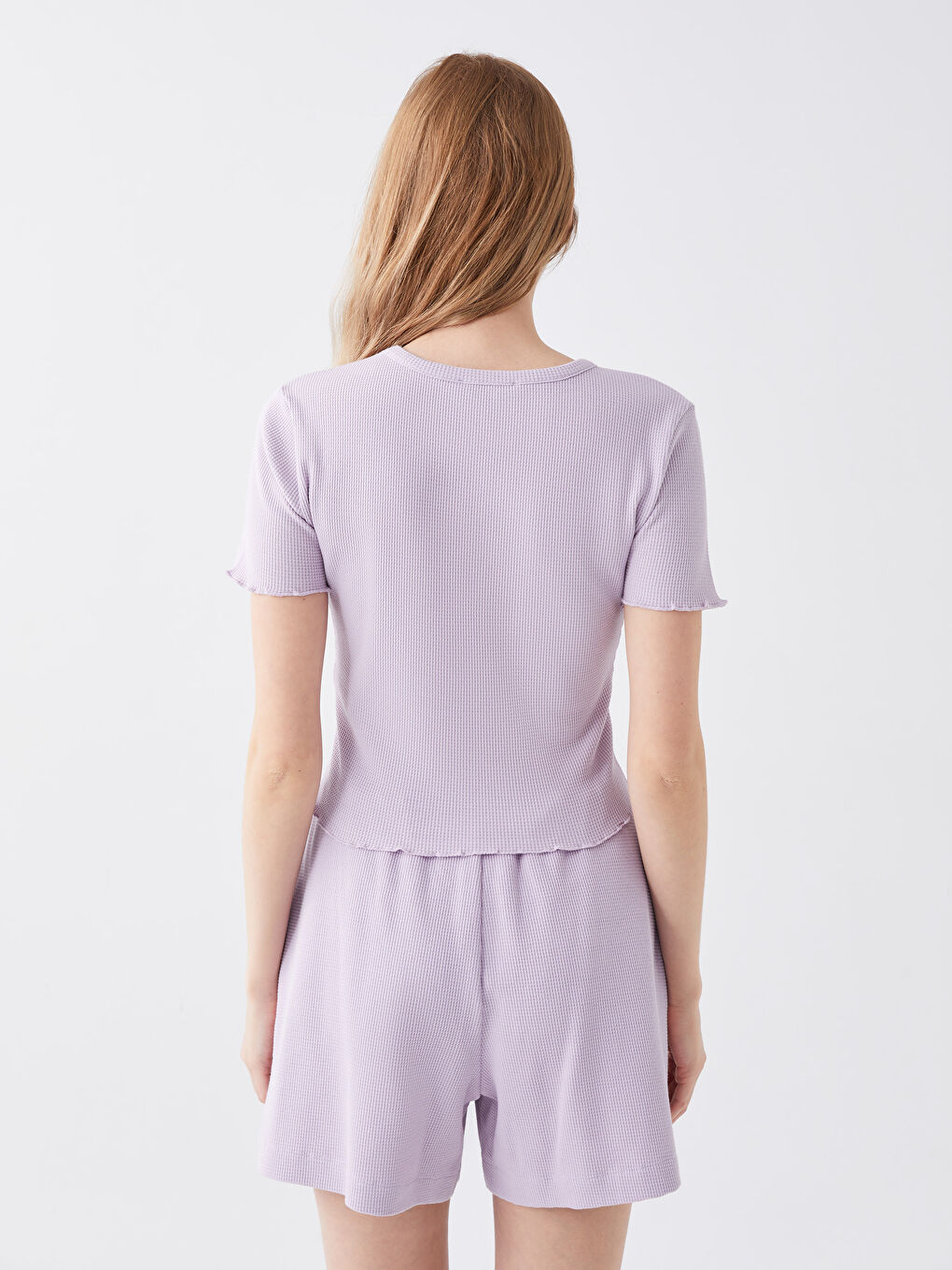 Žena LILA Majica kratkih rukava-4