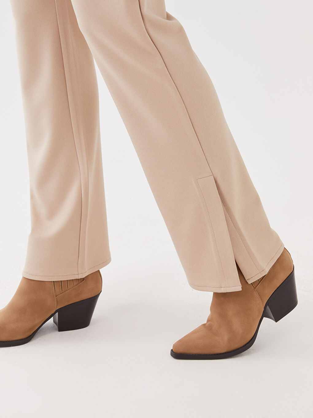 Женские однотонные спортивные штаны с эластичным поясом-3