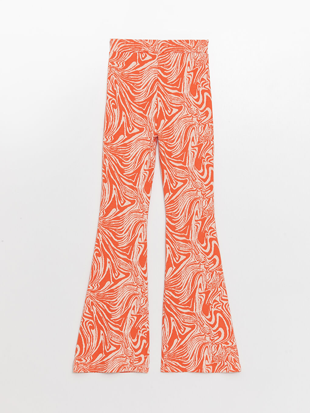 Elastic Waist Patterned Spanish Leg Women's Trousers -S39241Z8-LSR