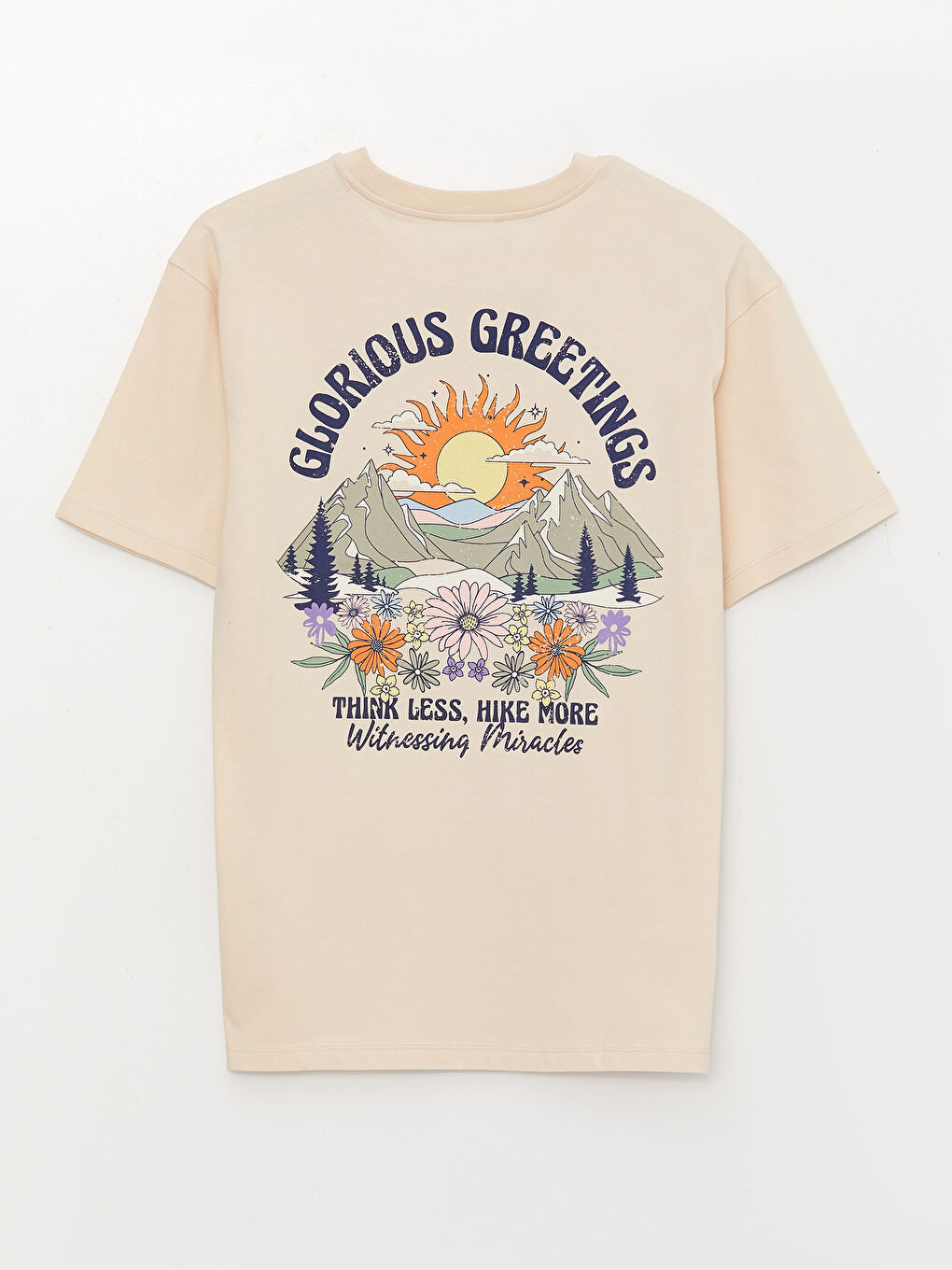 تي شيرت نساء واسع كم قصير مطبوع كول مدور-6