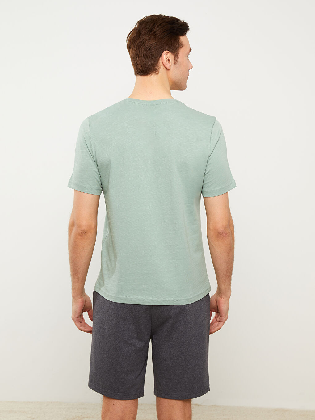 Crew Neck Short Sleeve Men's Pyjama Top -S39264Z8-GD2