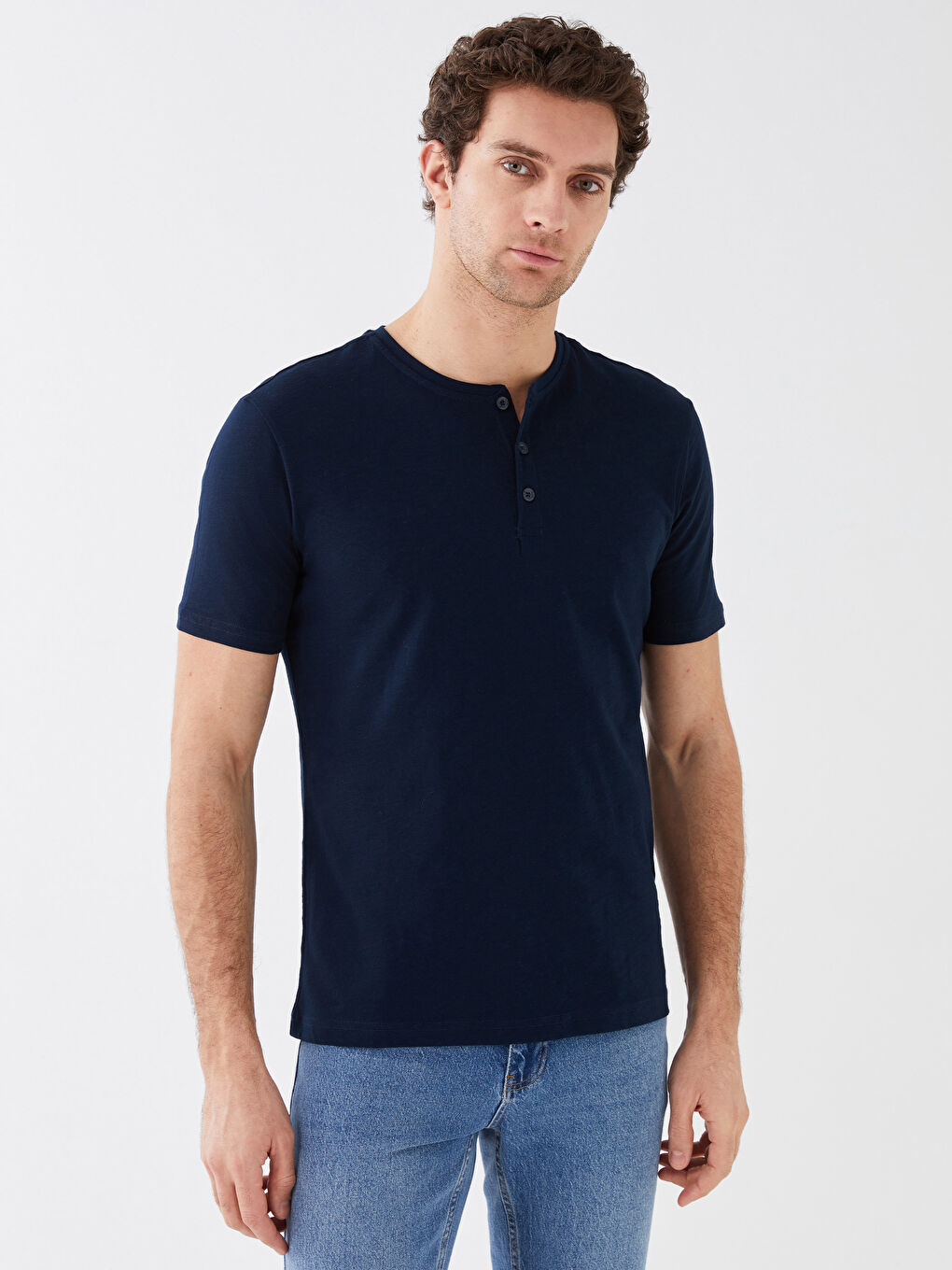 Crew Neck Short Sleeve Men's Pyjama Top -S39271Z8-RFF