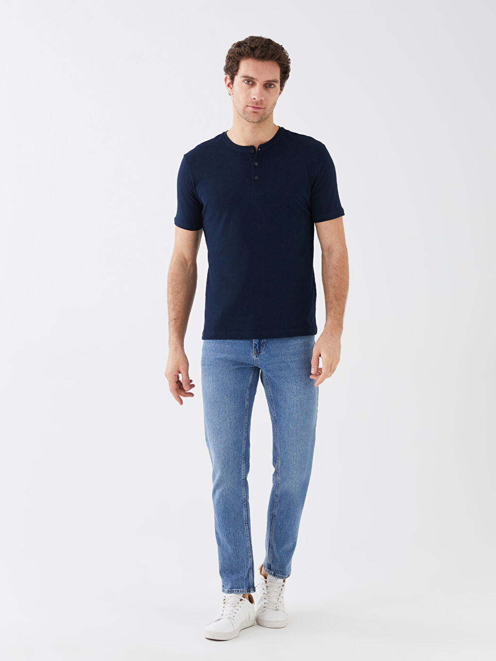 Crew Neck Short Sleeve Men's Pyjama Top -S39271Z8-RFF