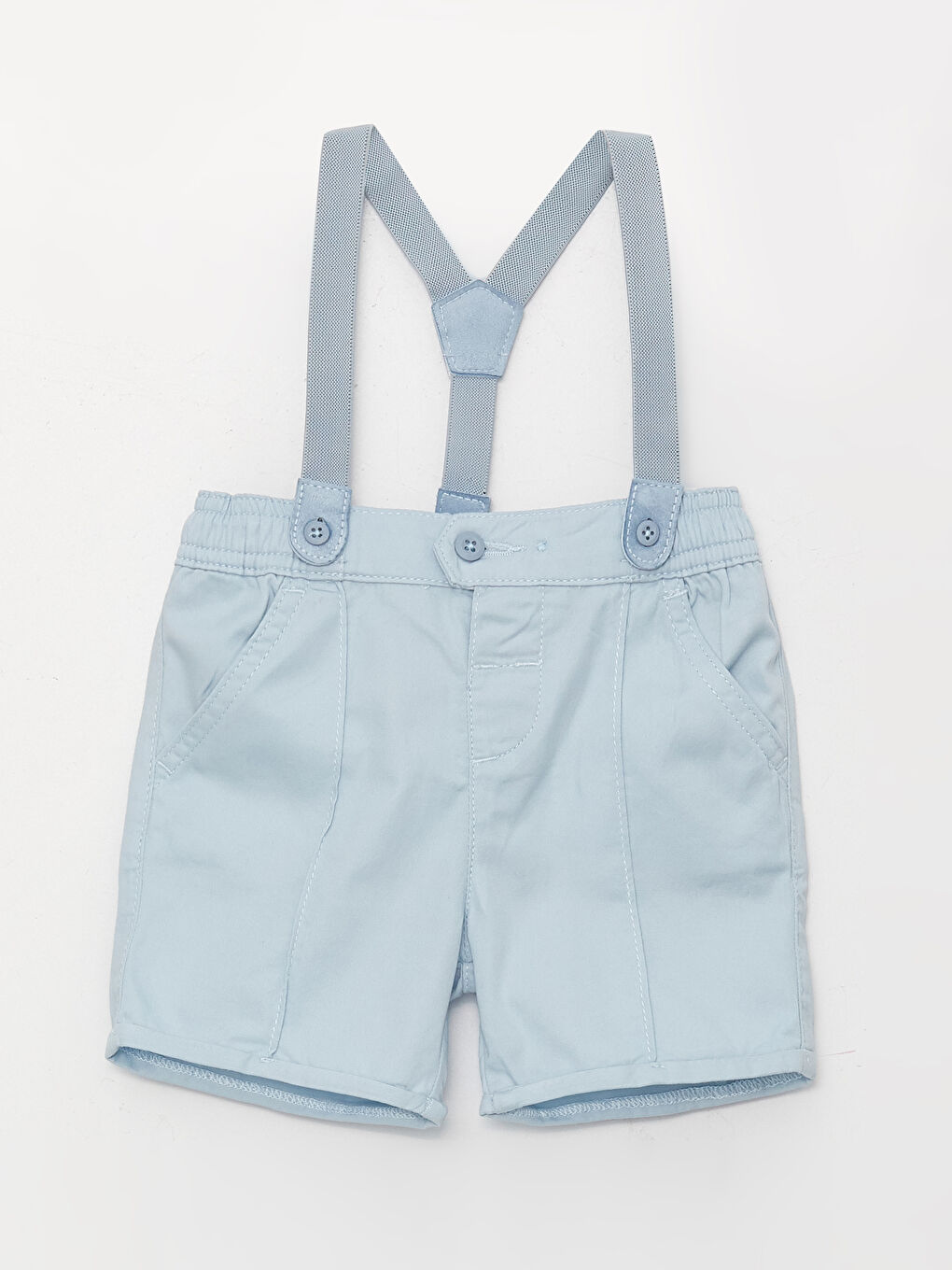 Short Sleeve Baby Boy Shirt Shorts and Suspenders 3 Piece Set-2