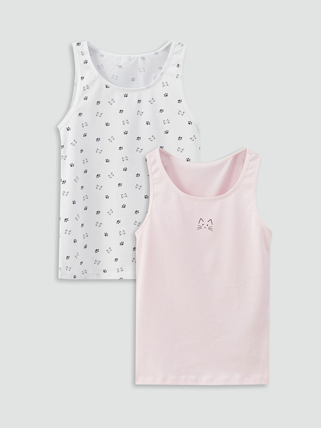 Débardeur Imprimé Fille Col Rond Lot de 2