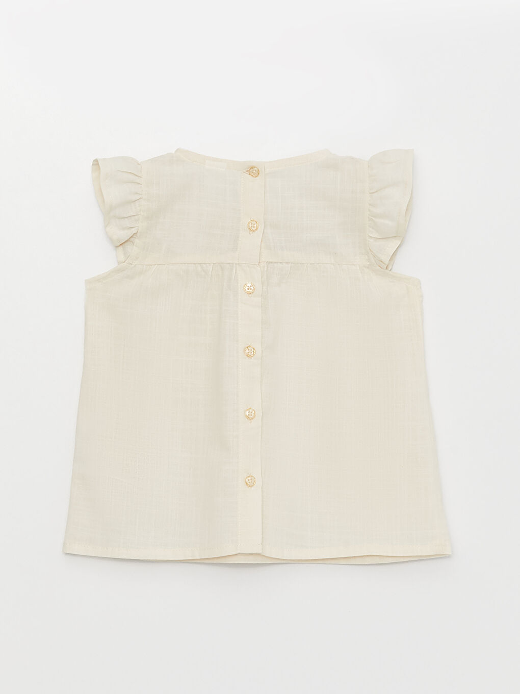 بلوزة بتفاصيل تطريز بياقة دائرية للبنات الرضع-2