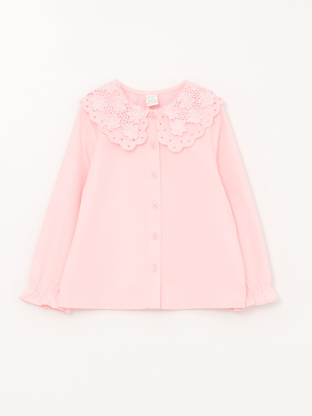 Bebe Collar Long Sleeve Embroidery Detailed Baby Girl Shirt -S39328Z1-G0G