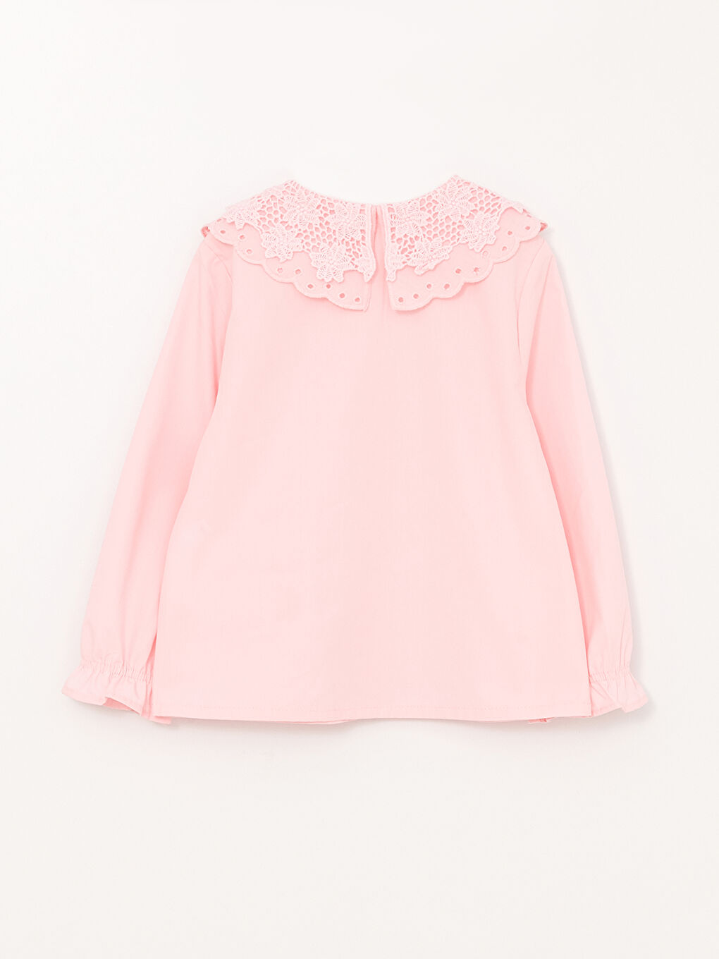 Bebe Collar Long Sleeve Embroidery Detailed Baby Girl Shirt -S39328Z1-G0G