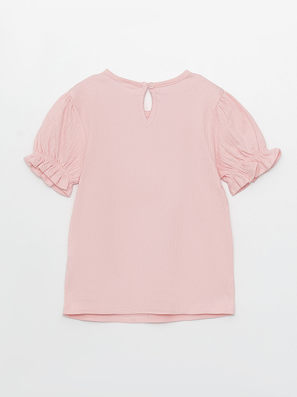 T-shirt Bébé Fille à Manches Courtes avec Détails Brodés et Col Rond-3