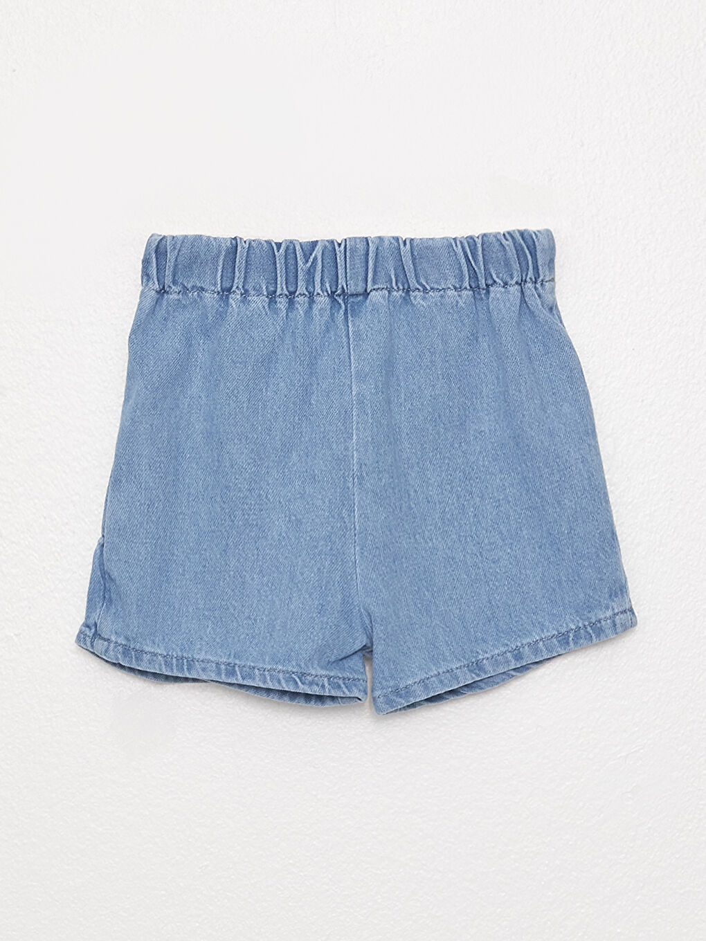 جيبة شورت دينيم بخصر مرن للبنات الرضع-1