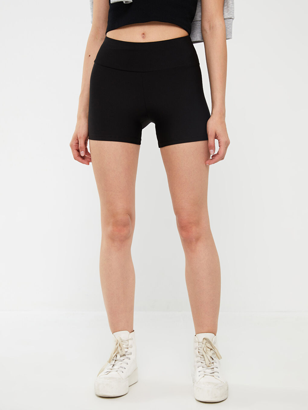 ليجن سادة إنترلوك بخصر مرن للسيدات-4