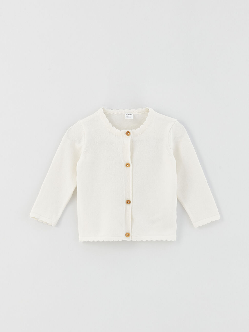 Crew Neck Long Sleeve Basic Baby Girl Knitwear Cardigan -S39353Z1-R9J