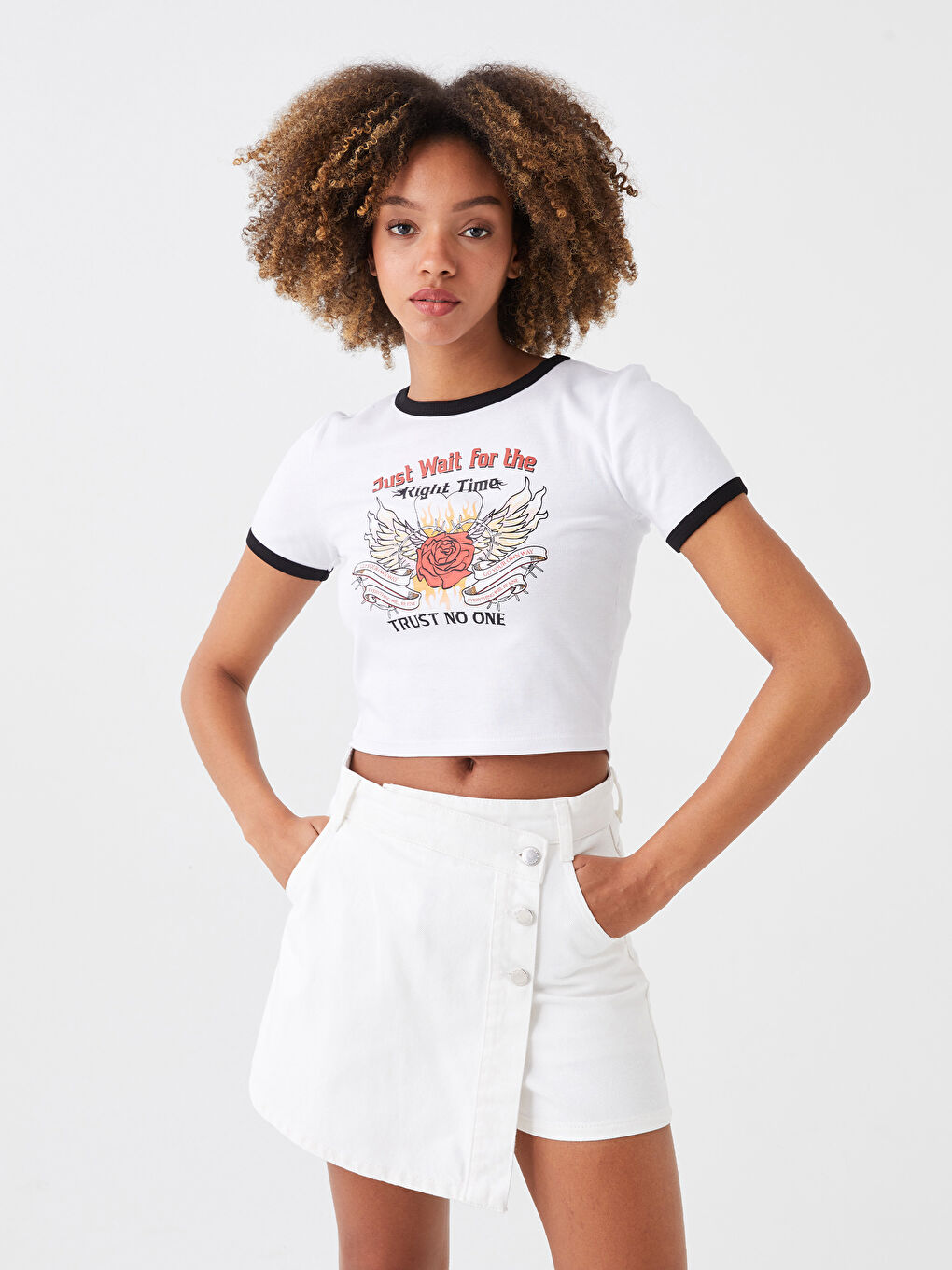 LCW Jeans Hoch taillierte Standard-Passform Damen Jeans Shorts Rock -S39361Z8-844