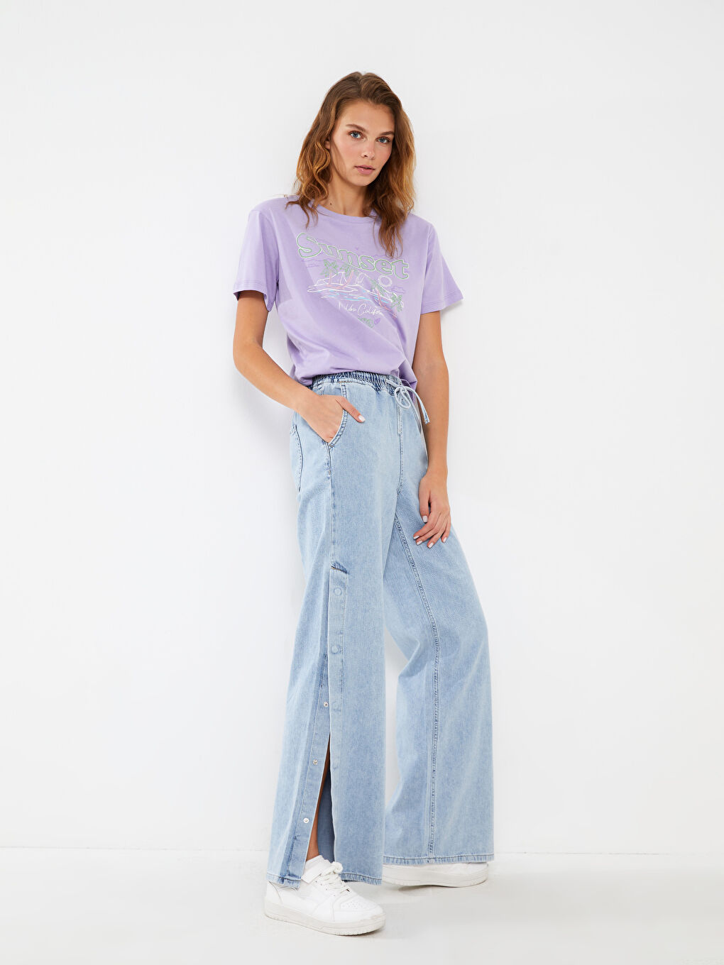 LCW Jeans جینزی قاچی گەشەدار کەمەربەرز بۆ ژنان -S39365Z8-311