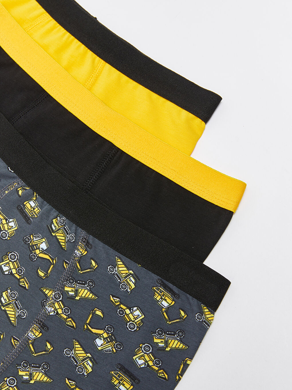 Gri Baskılı Pamuklu Erkek Çocuk Boxer 3'lü-2