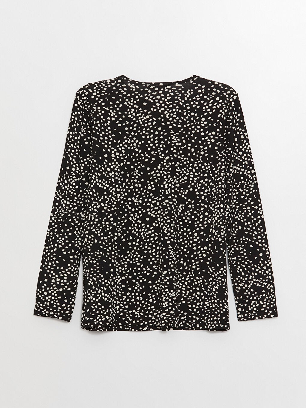 Crew Neck Patterned Long Sleeve Women's T-Shirt-6