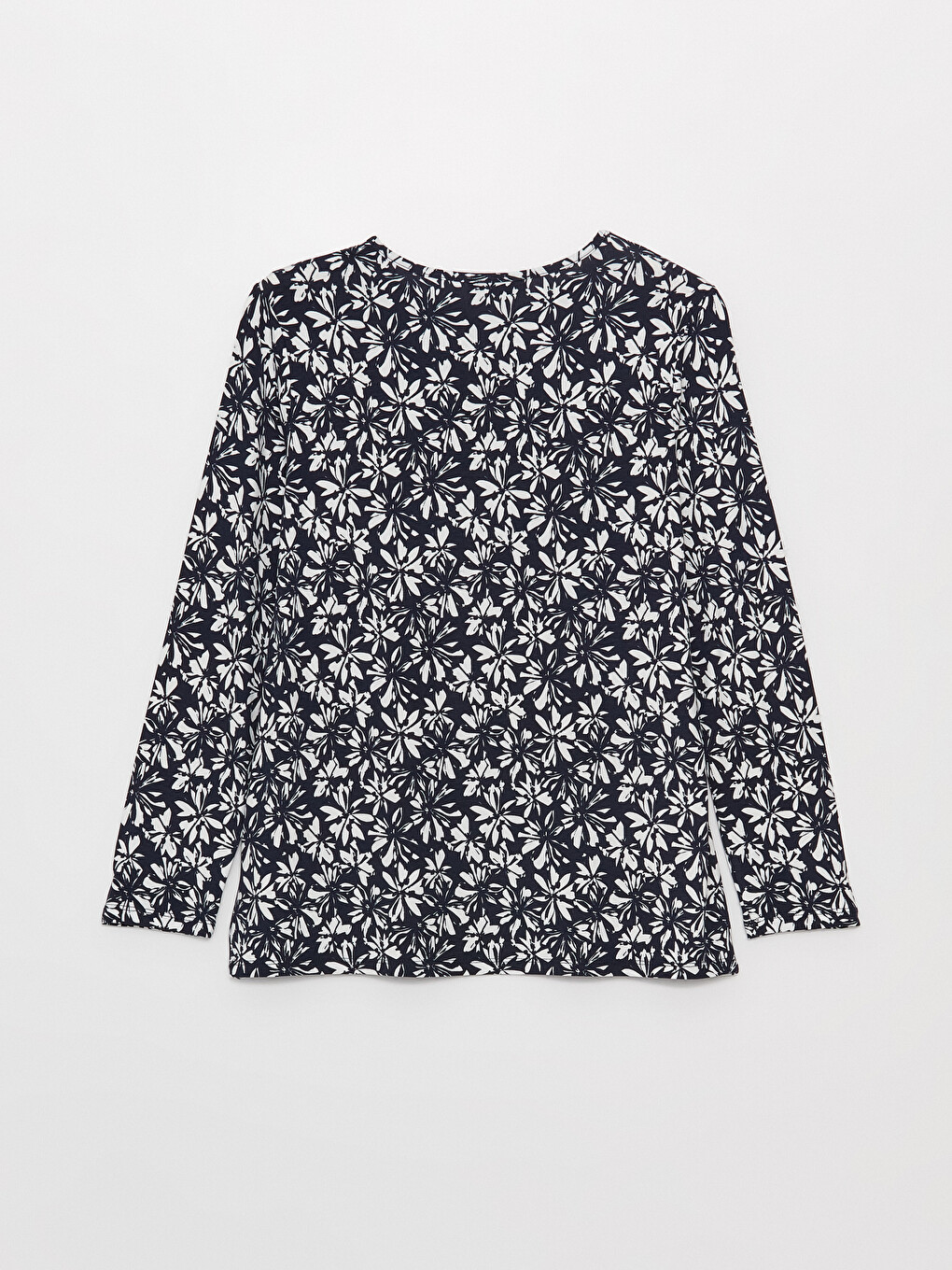 Tricou Cu Guler Rotund Imprimat Cu Mânecă Lungă Pentru Femei-6